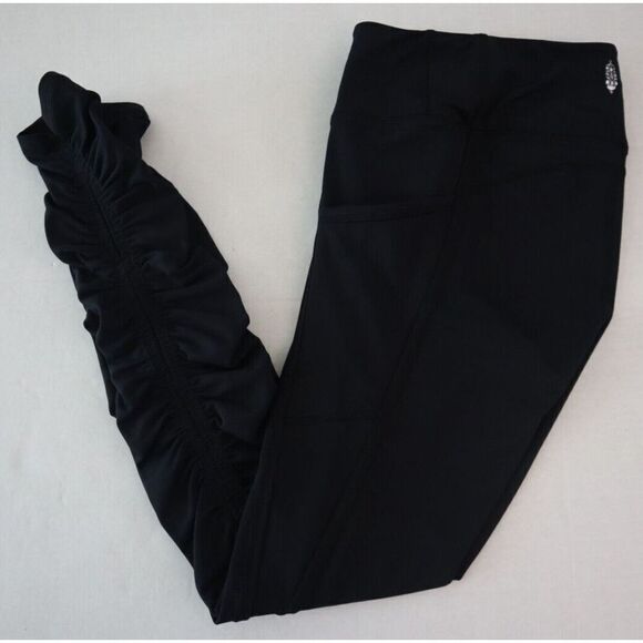 Free People Movement OB1512155 Women's Sz S Black Wonderland Run Leggings - Picture 10 of 16